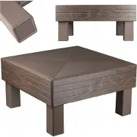 Keter Kater Table de jardin Elements Walnut 261195 | 65x65x29cm | Marron