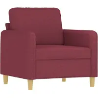 vidaXL Fauteuil vin rouge 60 cm Tissu