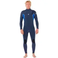 Rip Curl Dawn Patrol 4/3 Mm Long Sleeve Chest Zip Neoprene Suit Bleu S Homme