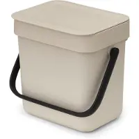 Brabantia Poubelle Sort & Go 3 l, beige clair