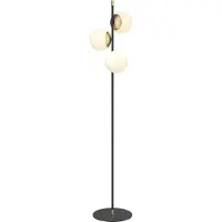 Maytoni Lampadaire, métal, verre, or mat, 3 flammes, H 150 cm