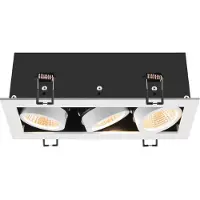 SLV Spot LED encastrable carré Kadux Triple 3x LED - blanc - 3000K
