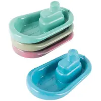Dantoy Bateaux - - Ensemble de 4 bateaux - Vert - Plastique recyclé (filets de pêche) - Dès 2 ans