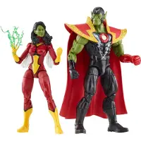Marvel Figurines d'action de collection 6 pouces de la s rie Legends Skrull Queen et Super-Skrull, Avengers 60e anniversaire, 9 accessoires