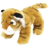 Lean Toys [n]fibrecare Plüsch Maskottchen Kuscheltier Tiger Katze Braun 25cm (25 cm)
