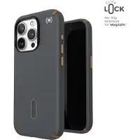 Speck Presidio2 Pro ClickLock & MagSafe - Étui pour iPhone 15 Pro (anthracite/bronze froid)