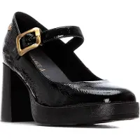 Carmela pour femme. 16253503-NEGRO Chaussures en cuir 162535 noir (41), 5 à 8 cm, Boucle, Casuel