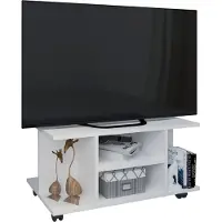 VCM Meubles Meuble Télévision | Planches basses | Étagère Meuble Télévision avec roulettes | Dimensions H. 40 x W. 80 x D. 40 cm | Fernseh Furniture - Findalo