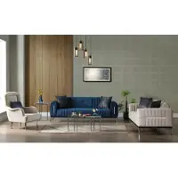 AEA Ensemble de canapés modernes 3+3+1 places Fauteuil Textile Canapé 3pcs Design Nouveau