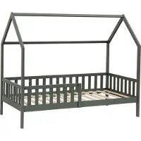 Happy Garden Lit cabane pour enfant 190x90cm vert MARCEAU