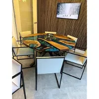 Xl Moebel Gmbh Table basse moderne de luxe Design Bois Marron Meubles Rond Salon Tables basses