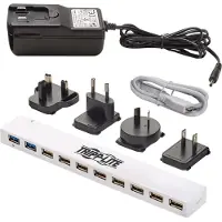 Eaton Tripp Lite 10-Port USB 3.0 / USB 2.0 Combo Hub - Chargement USB, 2 ports USB 3.0 & 8 ports USB 2.0 - Hub - 2 x SuperSpeed USB 3.0 + 8 x USB 2.0 - Desktop
