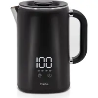 Briebe KT1175BLK eBoil Bouilloire électrique 1,7L Réglage numérique de la température 45°-100°C Noir