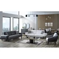 AEA Ensemble de canapés 3+3+1 places Textile moderne complet Fauteuil Canapé 3 places de luxe