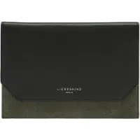 Liebeskind berlin Femmes, Sac à main, Pouch Accessories Handliche Clutch aus Leder, Noir, Vert