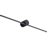 Light Prestige Applique murale LED Moderne noire 8 W, blanc chaud, 1 100 lm, métal, dimensions : 6,5 x 60,4 x 7,2 cm, IP44,