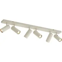 QAZQA Plafonnier moderne beige 100cm 6 lumières réglable - Renna