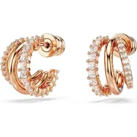 Swarovski Hyperbola Créoles Différentes tailles Mini Blanc Or rose, (Métal )