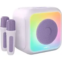 Partystrolche Enceinte BT 30W avec 2 micros sans fil mauve