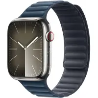 Apple Bracelet à maillons magnétique FineWoven pour Watch | 38/40/41/42 mm - Taille M/L - Pacific Blue