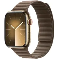 Apple Watch 42/44/45 mm Bracelet de Montre à Maillons Magnétiques Taupe - Medium/Large