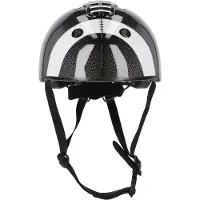 Crazy Safety Casque de vélo Football avec feu arrière LED intégré 1001 Black S (49-55cm)