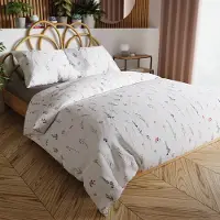 MARKIZETA HOME Linge de lit, parure de lit en satin, haute qualité 160 x 200 cm, Ingrid Wiese, fleurs délicates
