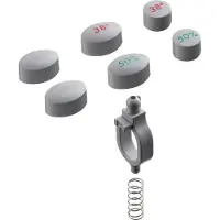 Hansgrohe Druckknopf Set für Ecostat 1001 Thermostat Aufputz, Grau