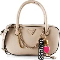 GUESS pour femme. HWBG9899050 Sac à main beige Davina Charms (OSFA), Casuel, Polyuréthane