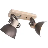 Mexlite Spot de plafond Gearwood 2 lumières