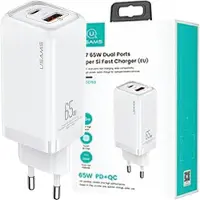 Usams ad. Siec. 1Xusb-C+1Xusb T47 65W(Only Head) Pd Fast Charging Super Si Biay/White Cc153Tc02 (Us-Cc153)