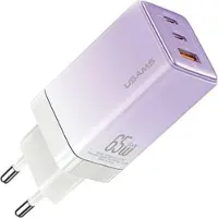 Usams ad. Siec. 2Xusb-C+1Xusb 65W(Only Head) Gan Pd3.0 +Qc3.0 Fast Charging Fioletowy/Gradient Purple Sandru Series Cc180Tc03 (Us-Cc180)