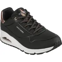 SKECHERS Baskets basses 'Uno' or rose / noir