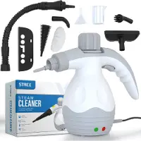 Strex Nettoyeur vapeur portatif– - 1200W 4 bars - Nettoyeur Multifonction à Main - Détachant