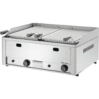 Bartscher Barbecue de table à gaz en pierre de lave Grille de cuisson 4.000 watts Acier inoxydable