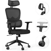 Sense7 Chaise de Bureau Ergonomique - SENSE7 - VENO - Appui-tête Réglable - Accoudoirs Ajustables - Dossier en Maille