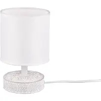 REALITY IMPORT Petite lampe de table en céramique avec abat-jour en tissu pour le rebord de la fenêtre, lampe de chevet