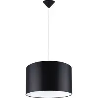 Sollux Lampe suspendue NOVA 40 noir 1xE27 15W tissu/PVC 88x40x40cm