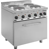 Saro Cuisinière électrique avec four électrique, modèle E7/Cuet6Le, dimensions : L 1200 x P 700 x H 850