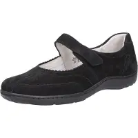 Waldlaufer Chaussure basse 'Komfort Slipper Damen 496302 Henni H-Weite black Echtleder in schwarz' noir