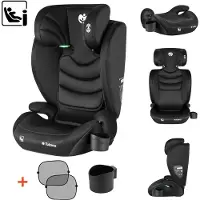 Tulano Joy 20 Siège enfant i-Size ECE R129/03, 100-150 cm, réglable en 13 positions, face à la route, accessoires inclus, noir