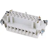 ILME Insert de prise 16 pôles 16A, borne à visser, Câble + prise électronique, Argent