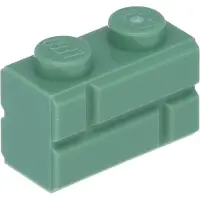 LEGO : 500 briques profilées 1x2 en vert sable