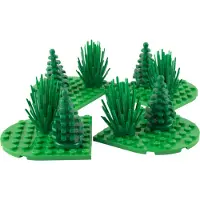 LEGO MOC Set de 12 arbres et arbustes en vert Pièces 12x - Chaque mélange est composé individuellement