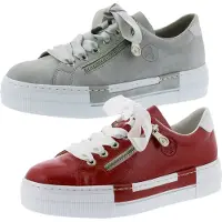 Rieker Baskets basses rouge vif / blanc