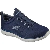 SKECHERS Baskets basses 'Summits Louvin' bleu marine