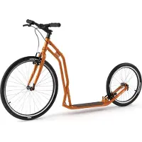 Yedoo S2620 Trottinette - pour adultes et adolescents, jusqu'à 130 kg, avec pneus gonflables 26/20 et guidon réglable Orange