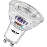Osram Ampoule LED réflecteur PAR16 Energy Class de 2,5 W, 450 lm, blanc froid (4000 K) en verre sans plomb avec culot GU10 de classe d'efficacité énergétique A, diamètre 50 mm, IP20.