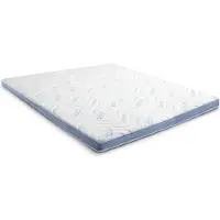 Sleezzze Surmatelas en mousse à mémoire de forme CloudComfort Cool, dimensions 140 x 200 cm, hauteur 7 cm, fermeté H2/H3, surmatelas à 7 zones avec housse thermoactive rafraîchissante