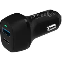XLayer Chargeur de voiture USB-C PD 48 W, double adaptateur USB QC3.0 18 W à chargement rapide
